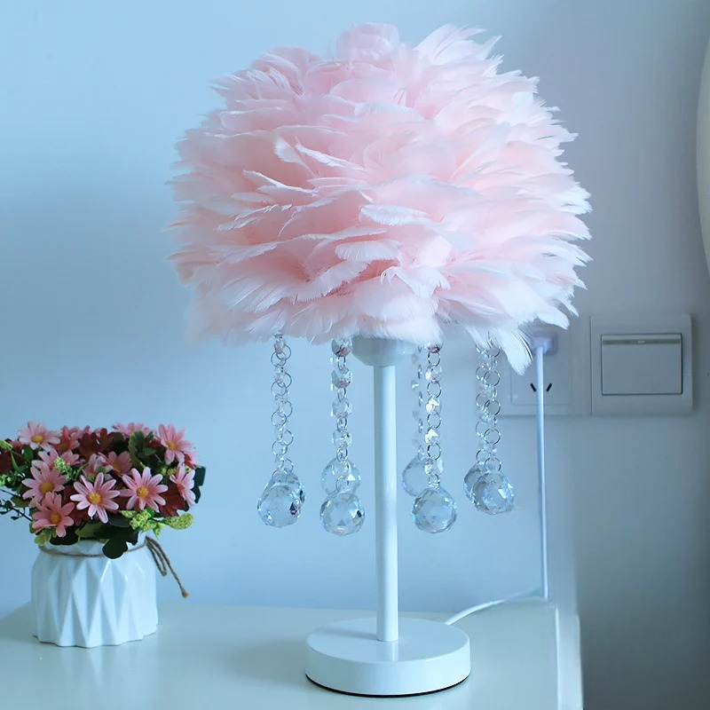 Lampe de Chevet en Plume