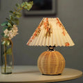 Lampe de Chevet Fleurie en Rotin