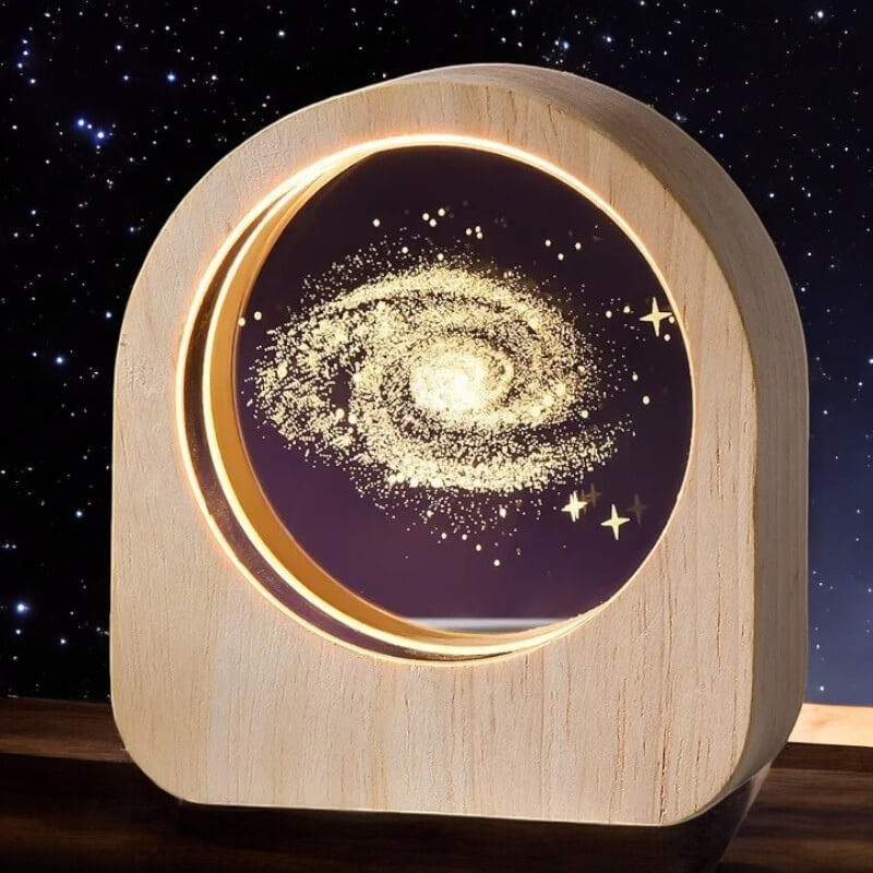 Lampe de Chevet Galaxie Fanny Élan en Bois - Le Charme du Bois au Quotidien