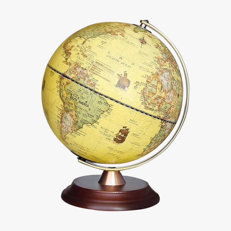 Lampe de chevet LED en globe terrestre