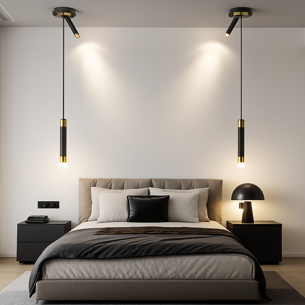 Lampe de chevet moderne avec projecteur rotatif led suspension Adrien Fugue - Présence Moderne & Harmonie Intérieure