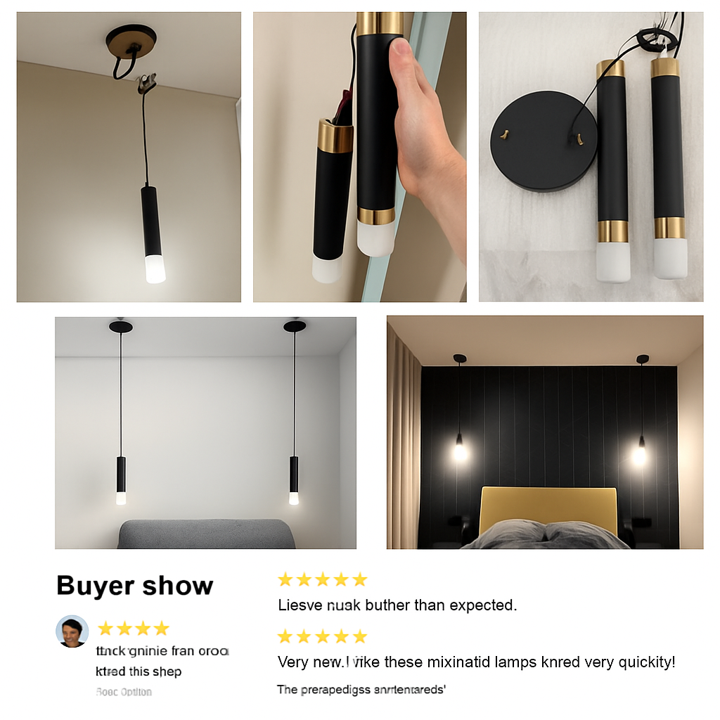 Lampe de chevet moderne avec projecteur rotatif led suspension Adrien Fugue - Présence Moderne & Harmonie Intérieure