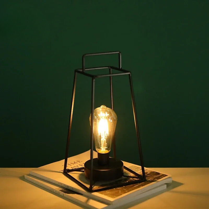 Lampe de Chevet Noir Industriel