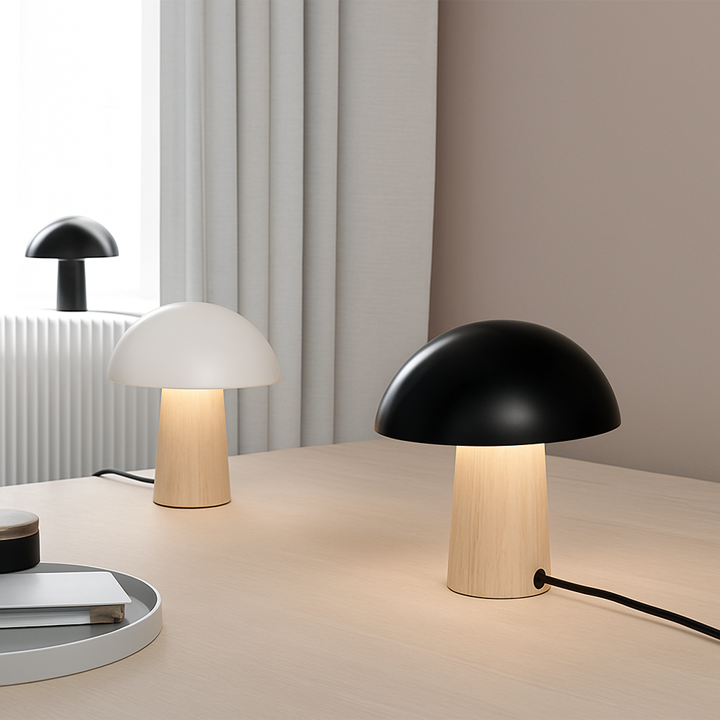 lampe de chevet nordique créative style moderne champignon LED