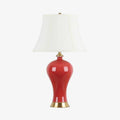 Lampe de chevet rétro LED en céramique rouge Dohia