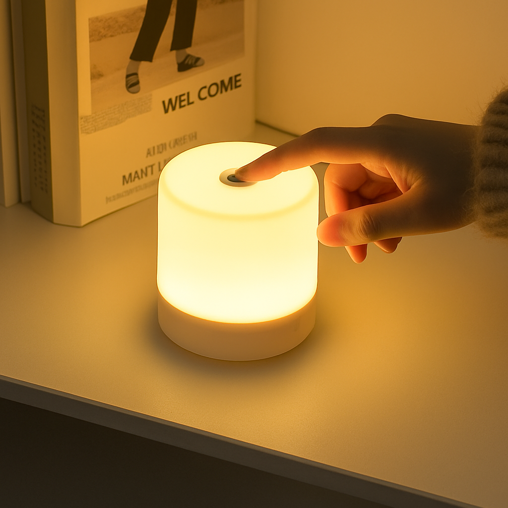 lampe de chevet tactile usb à intensité variable pour lecture et veilleuse