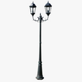 lampe de jardin à deux bras en aluminium pour extérieur