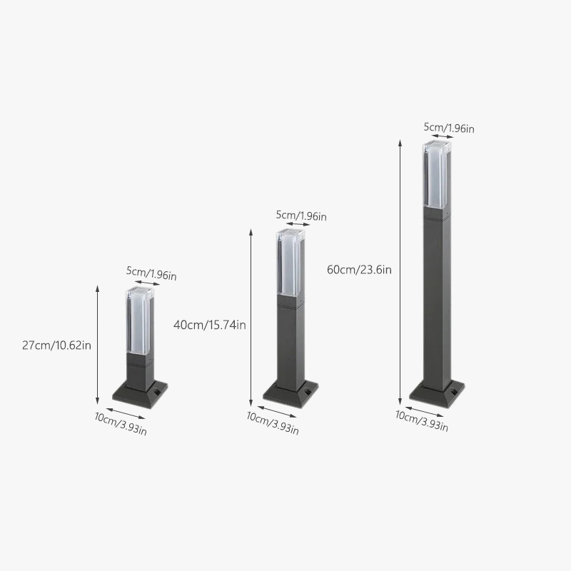 lampe de jardin led extérieure étanche en aluminium pour allée