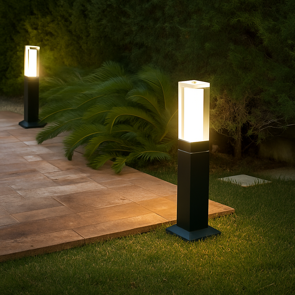lampe de jardin moderne en aluminium étanche pour extérieur