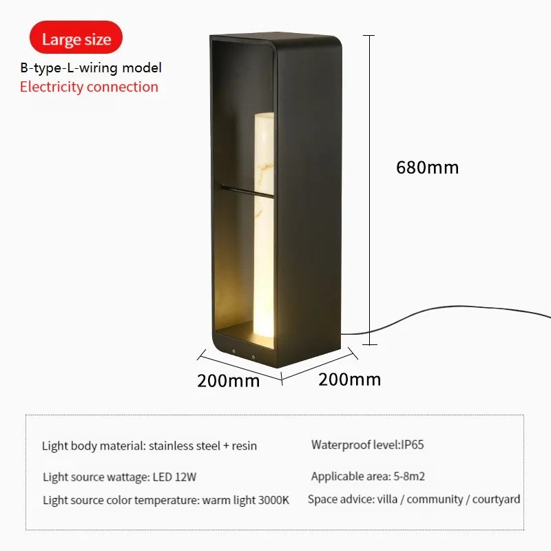 Lampadaire — De jardin moderne solaire LED clôture lumière IP54 extérieur étanche ambiance éclairage pelouse lumières Villa cour décor lampadaires