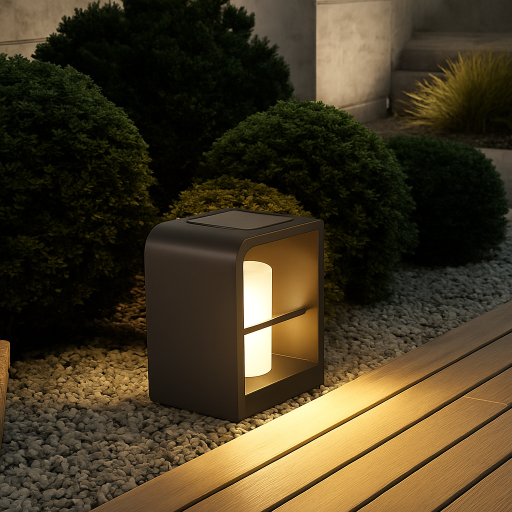 lampe de jardin solaire moderne pour éclairage extérieur décoratif