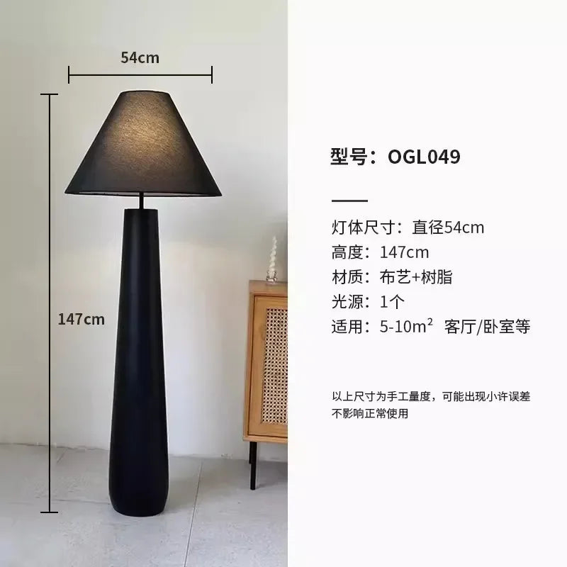 lampe de lecture sur pied style wabi sabi en forme de champignon