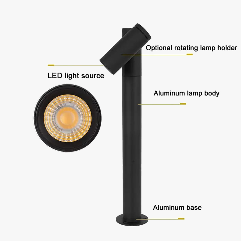 lampe de pelouse imperméable pour éclairage extérieur jardin