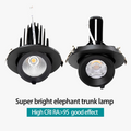 lampe de projecteur circulaire à led moderne avec interrupteur trompe déléphant