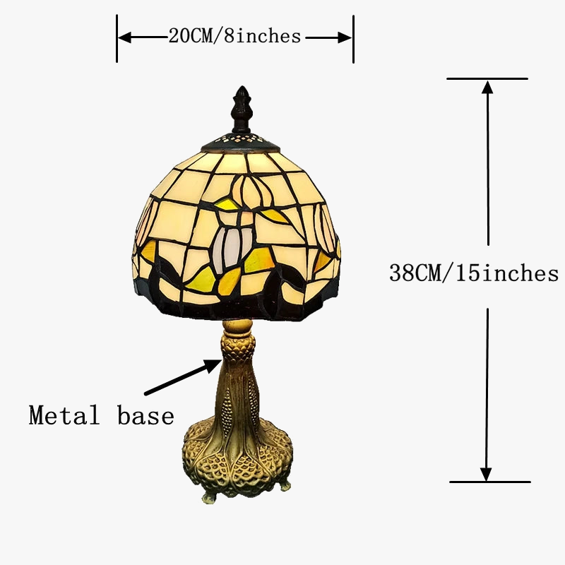 Lampe à poser — De table style tiffany en verre antique pour décoration intérieure