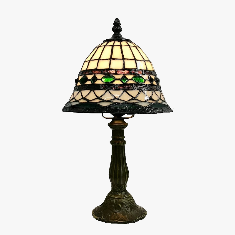 Lampe à poser — De table style tiffany en verre décoratif antique