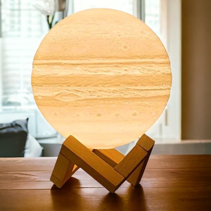 Lampe Jupiter Rose Sérénade en Bois - Matière Chaleureuse & Lignes Élégantes