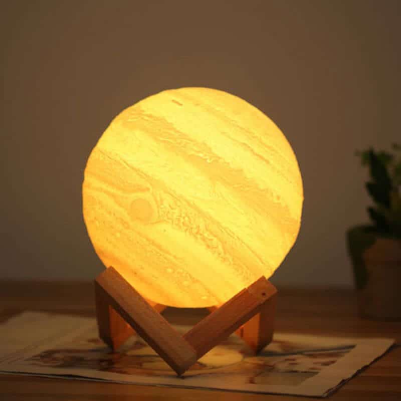 Lampe Jupiter Rose Sérénade en Bois - Matière Chaleureuse & Lignes Élégantes
