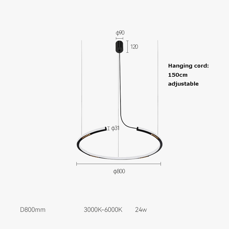 lampe led ronde avec capteur de main et intensité variable