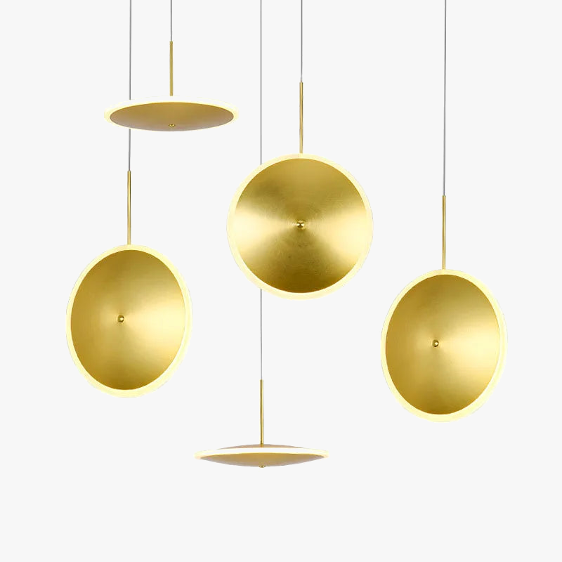lampe led ronde en métal style art déco décorative