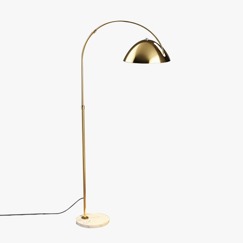 Lampadaire arc en métal chromé moderne minimaliste – Lioris Orée