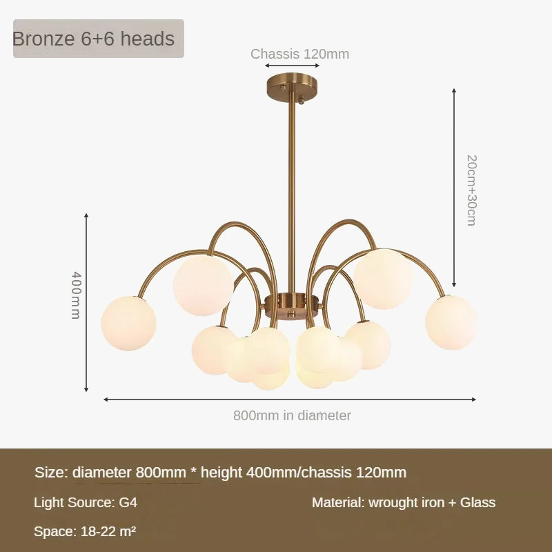 lampe nordique luxe en verre pour éclairage créatif moderne