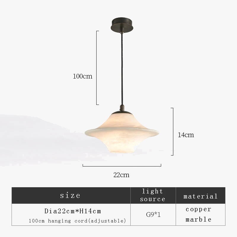 lampe pendante créative moderne en marbre pour décoration maison