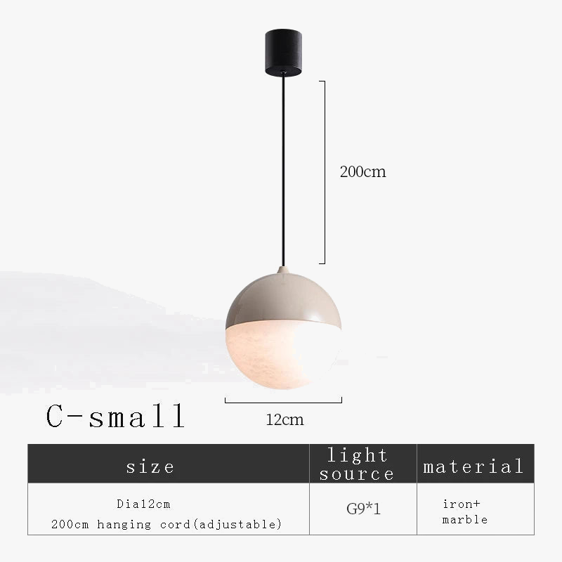 lampe pendante créative moderne en marbre pour décoration maison