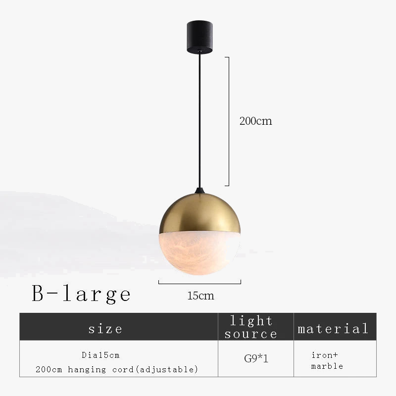 lampe pendante créative moderne en marbre pour décoration maison