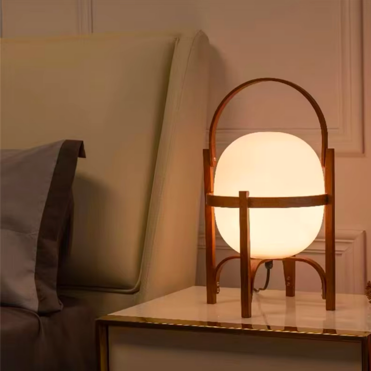 Lampe Pied en Bois