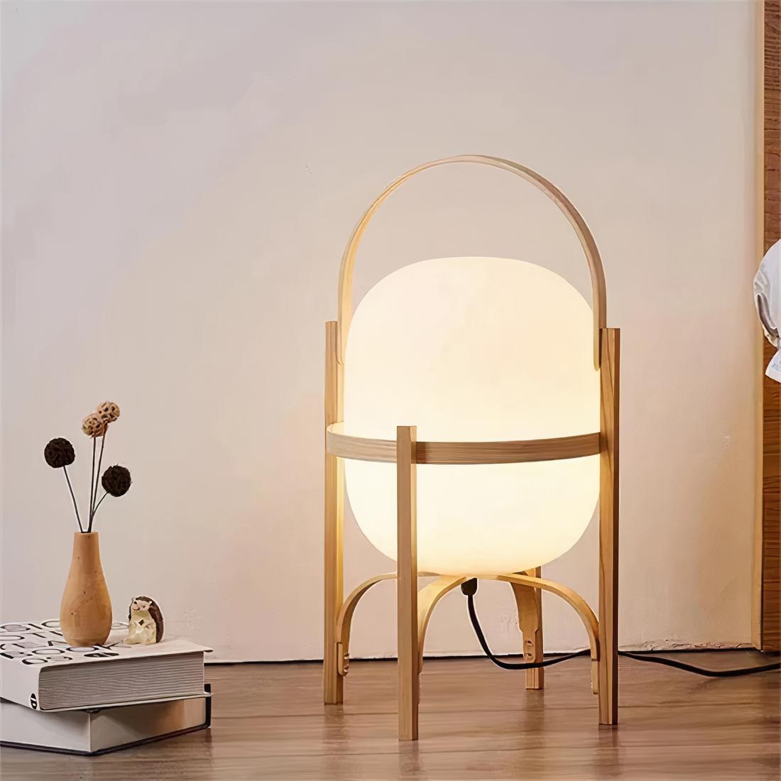 Lampe Pied en Bois