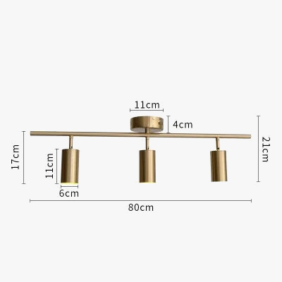Spot Lampe plafond LED dorée Rosalie Cime - Une Touche Élégante dans le Décor