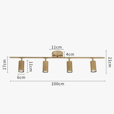 Spot Lampe plafond LED dorée Rosalie Cime - Une Touche Élégante dans le Décor