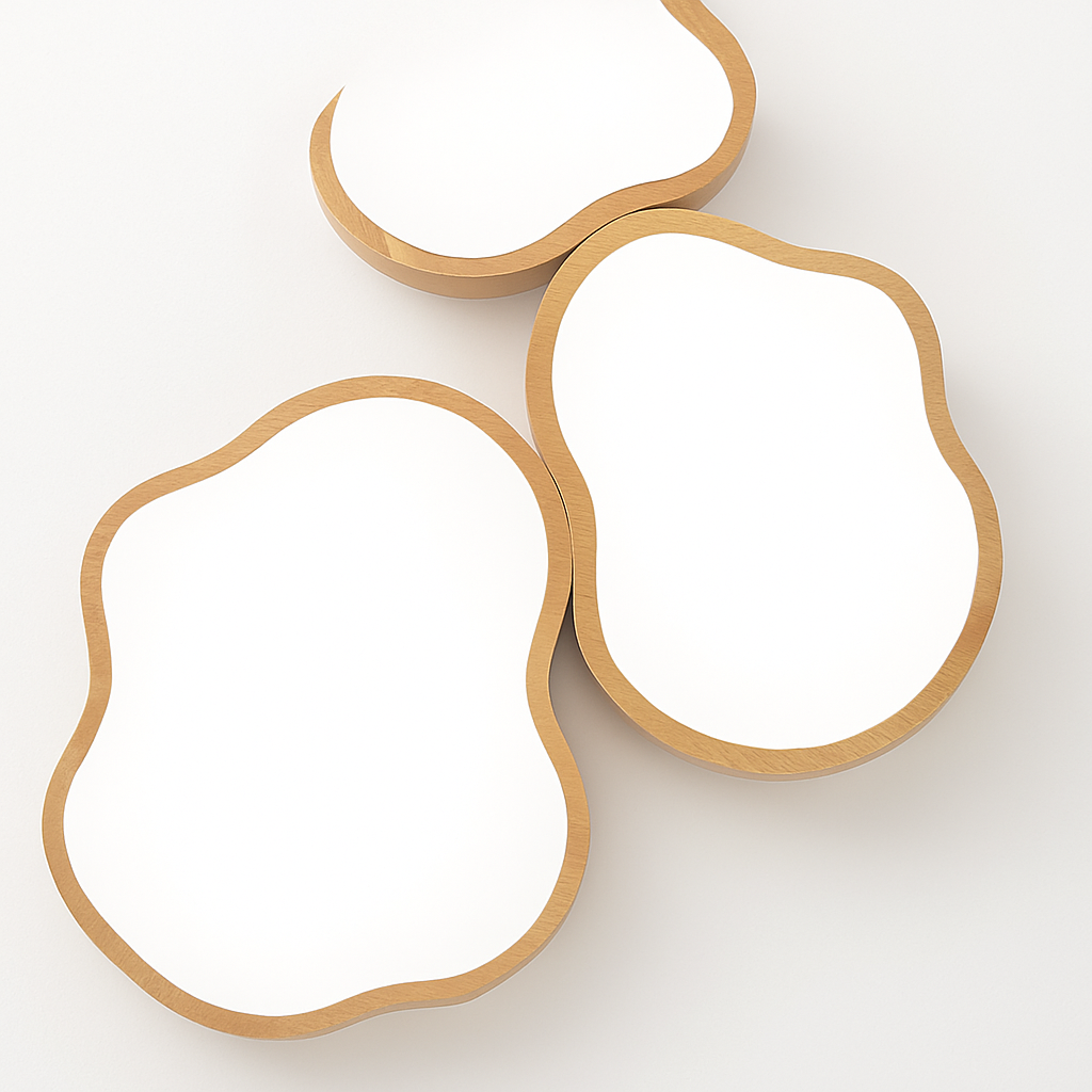 Lampe plafonnier bois LED modernes Éloi Ouverture - Matière Chaleureuse & Lignes Élégantes