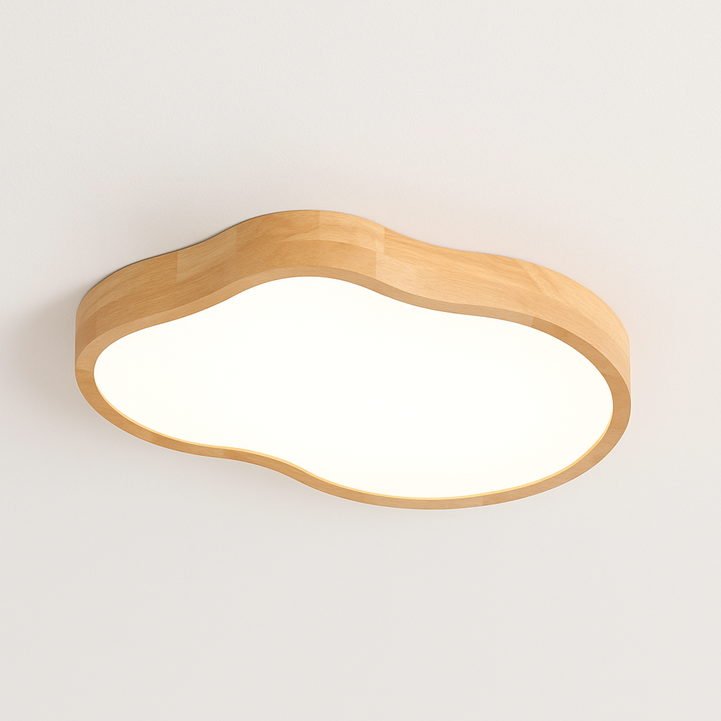 Lampe plafonnier bois LED modernes Éloi Ouverture - Matière Chaleureuse & Lignes Élégantes