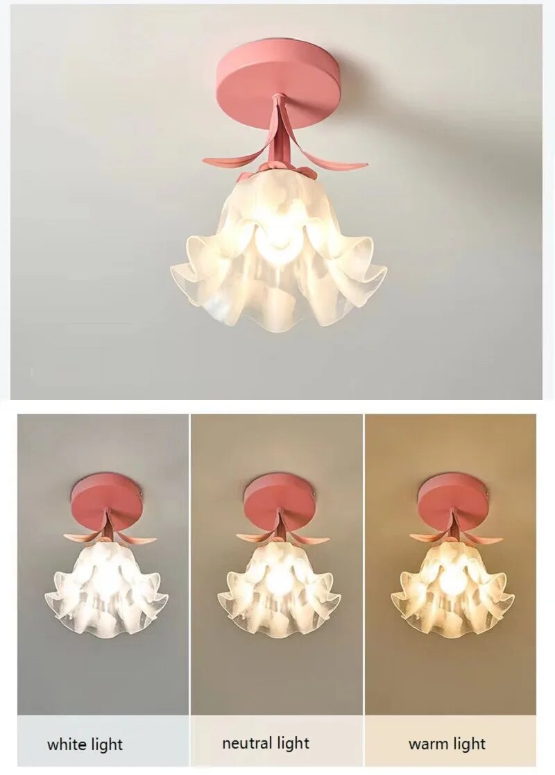 Plafonnier — Plafonnier Orchidée 4 Couleurs Moderne