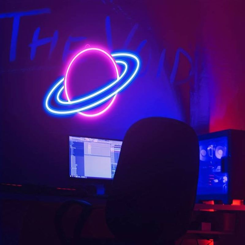 Lampe à poser — Néon Planète Lumineuse