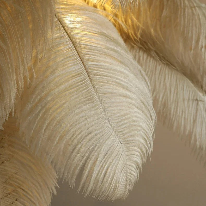 Lampe Plumes d'Autruche