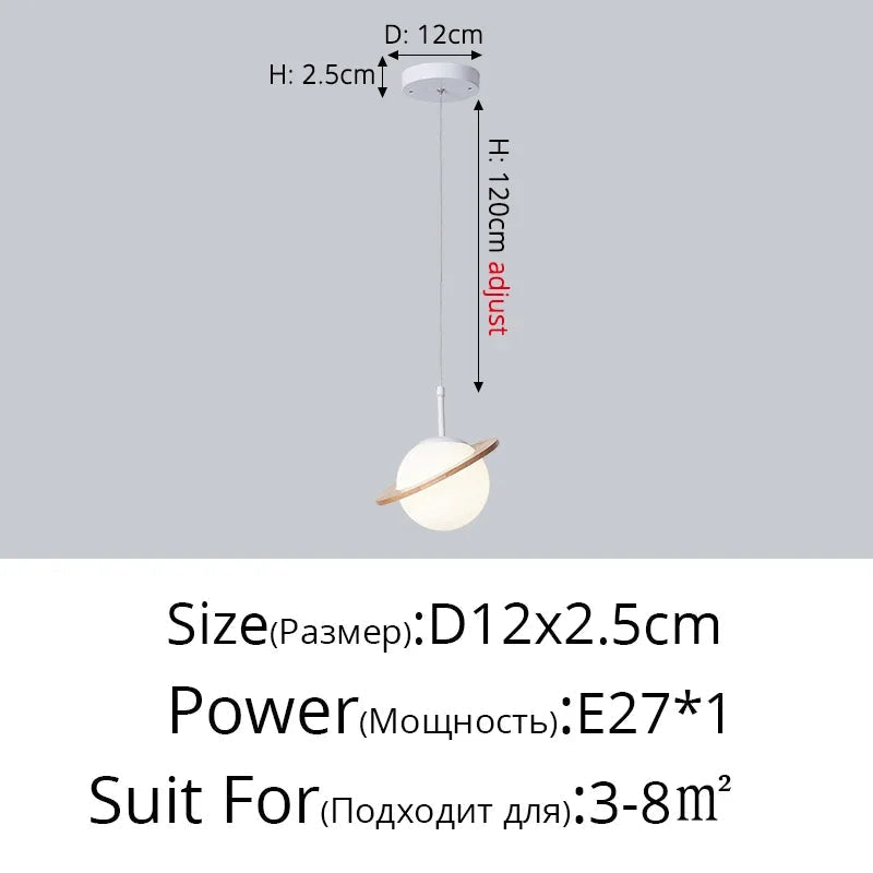 lampe à poser créative en bois et boule blanche décorative pour intérieur