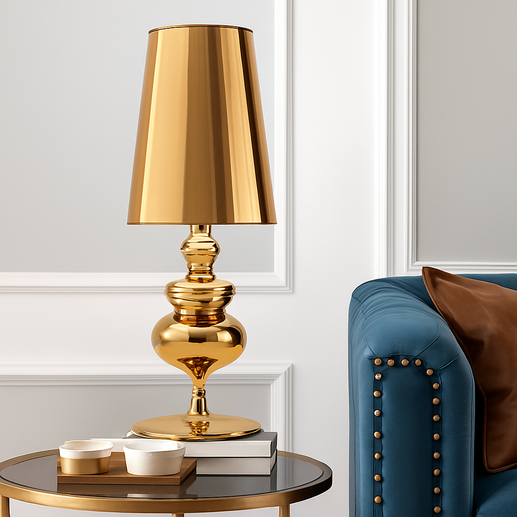 Lampe à poser design chromée moderne Living