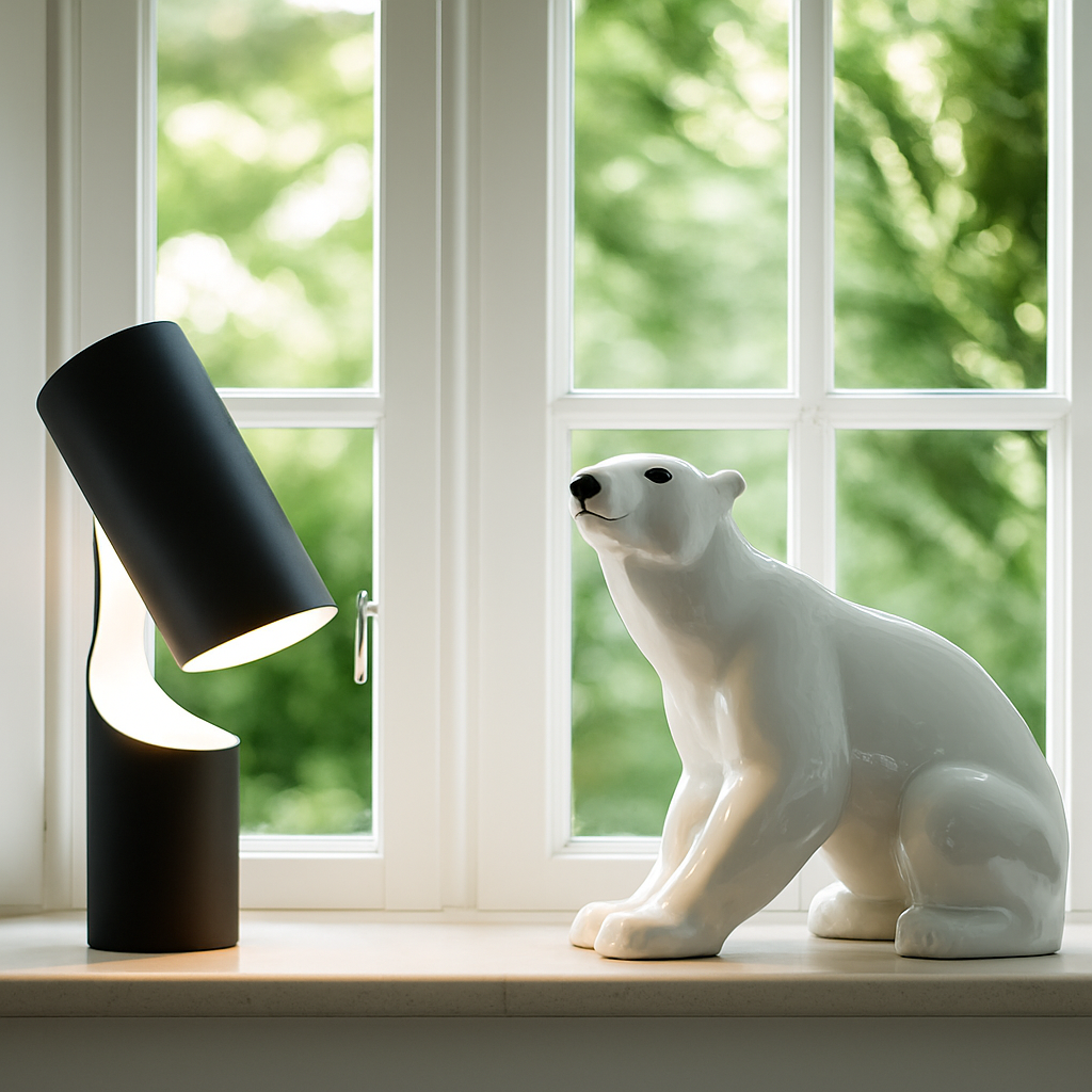 Lampe à poser design tube à LED