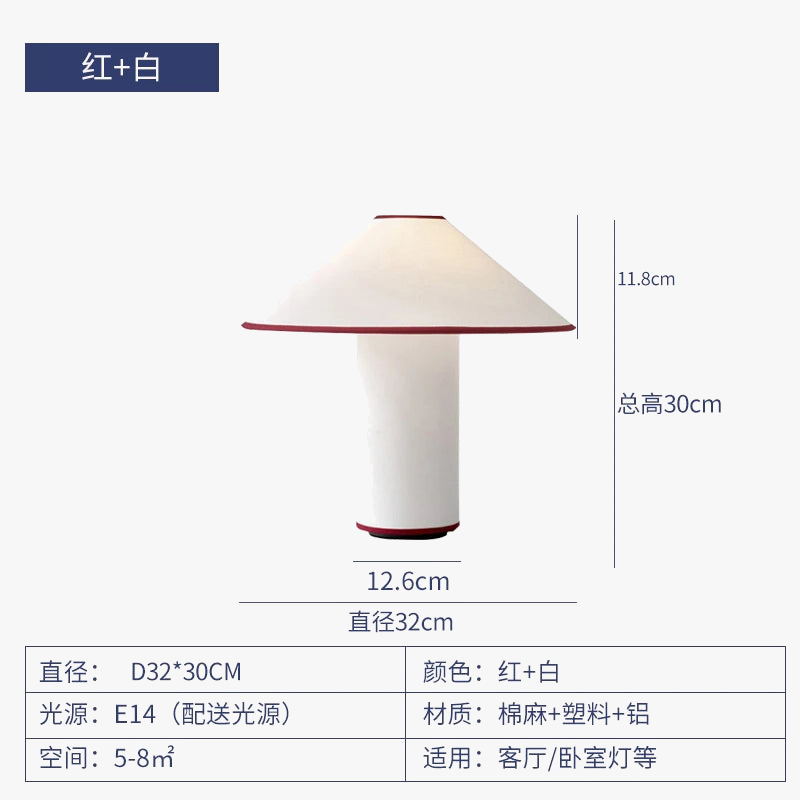 lampe à poser rétro en forme de champignon pour décoration intérieure