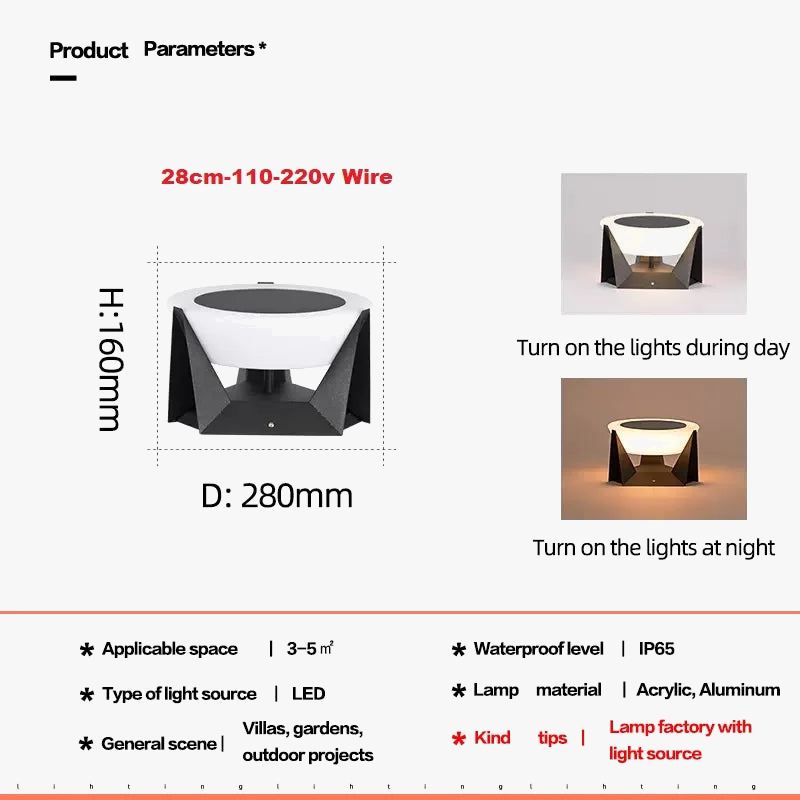 lampe solaire led extérieure étanche pour jardin patio clôture