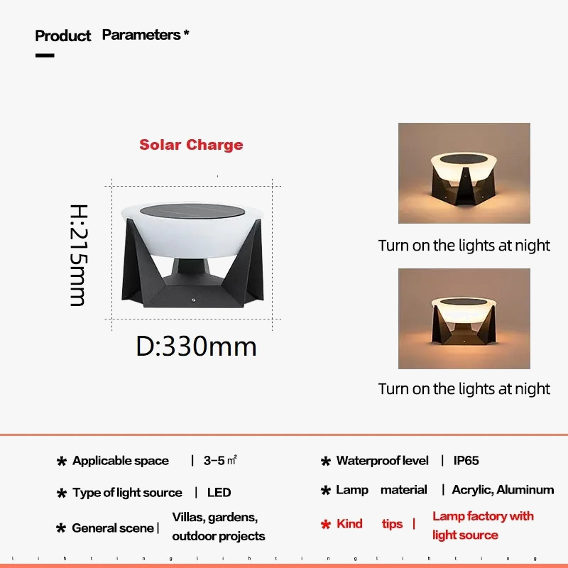 lampe solaire à led pour jardin et extérieur décoratif