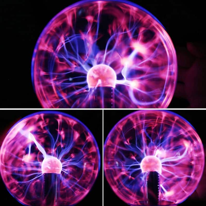 Lampe Sphère Plasma (20 cm) Théophile Belvédère en Verre - Jeux de Reflets & Harmonie Intérieure