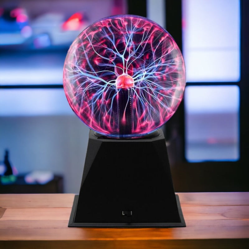 Lampe Sphère Plasma (20 cm) Théophile Belvédère en Verre - Jeux de Reflets & Harmonie Intérieure