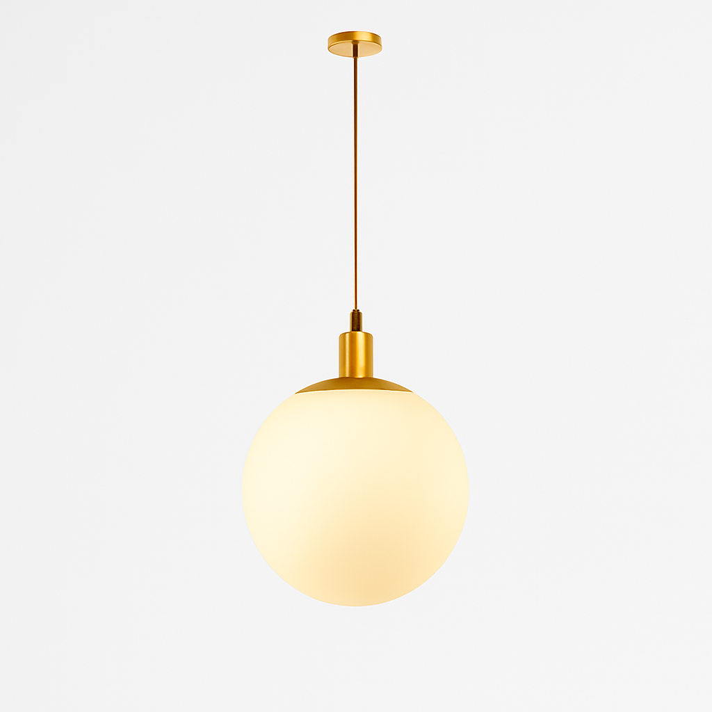 Suspension — Suspension Globe Verre Blanc