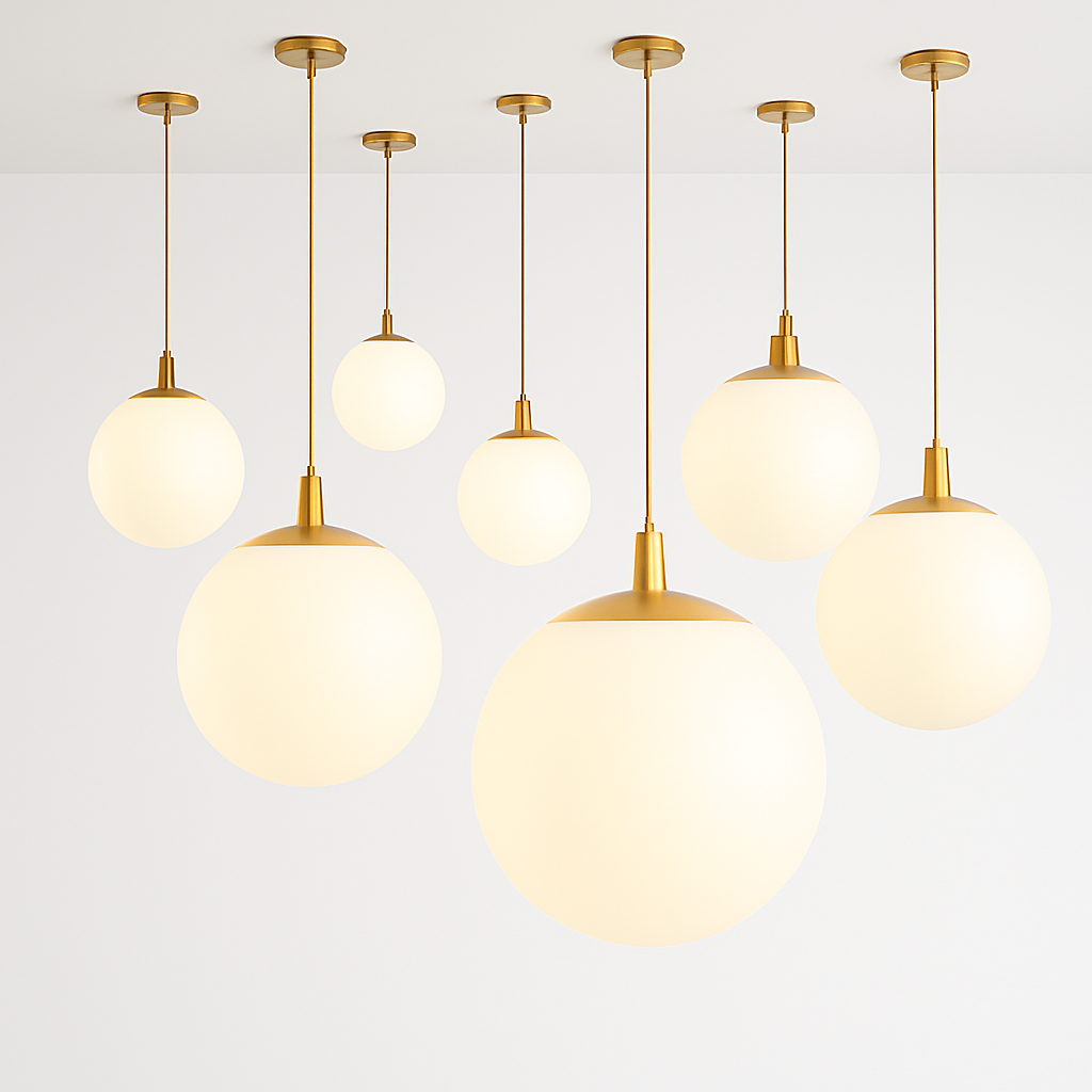 Suspension — Suspension Globe Verre Blanc