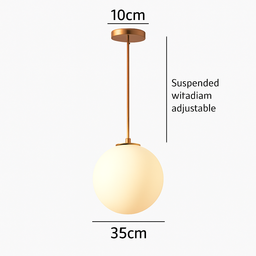 Suspension — Suspension Globe Verre Blanc