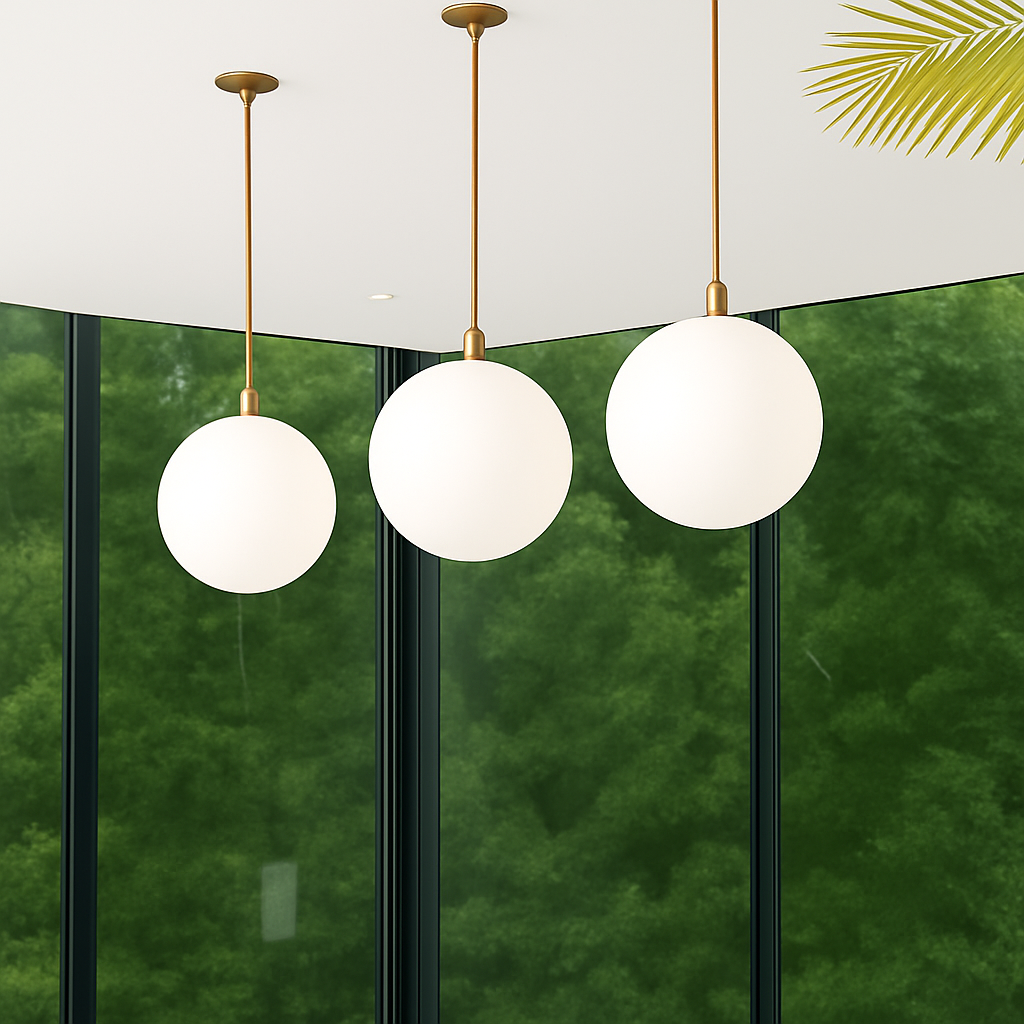 Suspension — Suspension Globe Verre Blanc